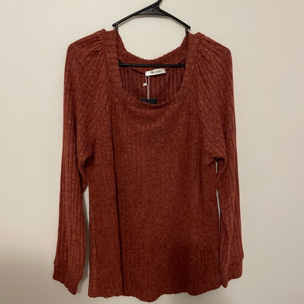 SimpleFun Rust Textured Top